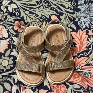 Rachel Kids Glittery Gold Sandals